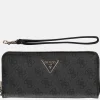 Dames Portemonnees^Guess Laurel SLG ziparound portemonnee L coal logo