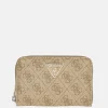 Dames Portemonnees^Guess Laurel SLG ziparound portemonnee M latte logo