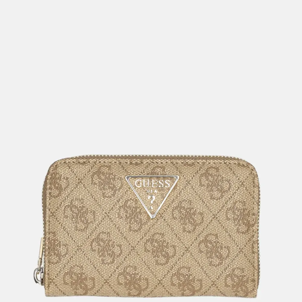 Dames Portemonnees^Guess Laurel SLG ziparound portemonnee M latte logo