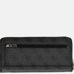 Dames Portemonnees^Guess Laurel SLG ziparound portemonnee L coal logo