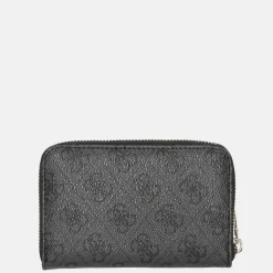 Dames Portemonnees^Guess Laurel SLG ziparound portemonnee M coal logo