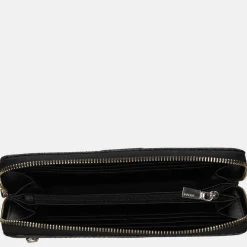 Dames Portemonnees^Guess Laurel SLG ziparound portemonnee L coal logo