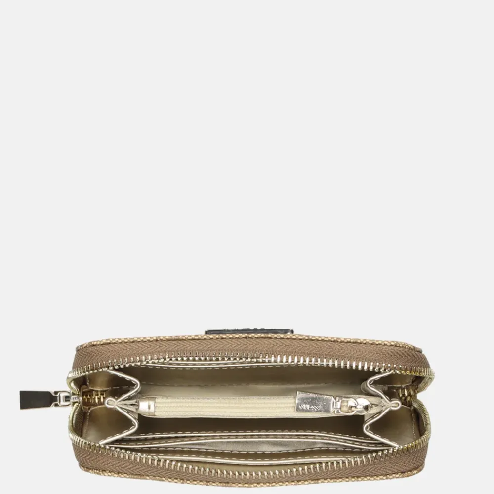 Dames Portemonnees^Guess Laurel SLG ziparound portemonnee M latte logo