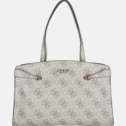 Schoolhandtassen | Shoppers^Guess Lorelei travelbag tote shopper dark taupe logo