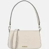 Schoudertassen^Guess Mietta flap schoudertas stone