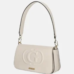 Schoudertassen^Guess Mietta flap schoudertas stone