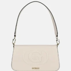 Schoudertassen^Guess Mietta flap schoudertas stone