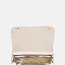 Schoudertassen^Guess Mietta flap schoudertas stone