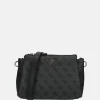 Crossbody Tassen^Guess Noelle crossbody tas coal logo