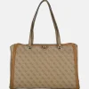 Shoppers^Guess Orlina travel tote shopper latte logo/brown