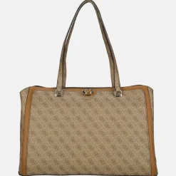 Shoppers^Guess Orlina travel tote shopper latte logo/brown