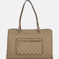 Shoppers^Guess Orlina travel tote shopper latte logo/brown