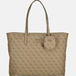 Shoppers^Guess Power play tech tote shopper L latte logo