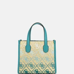 Handtassen^Guess Silvana handtas mini teal logo
