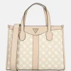 Handtassen^Guess Silvana handtas sand logo