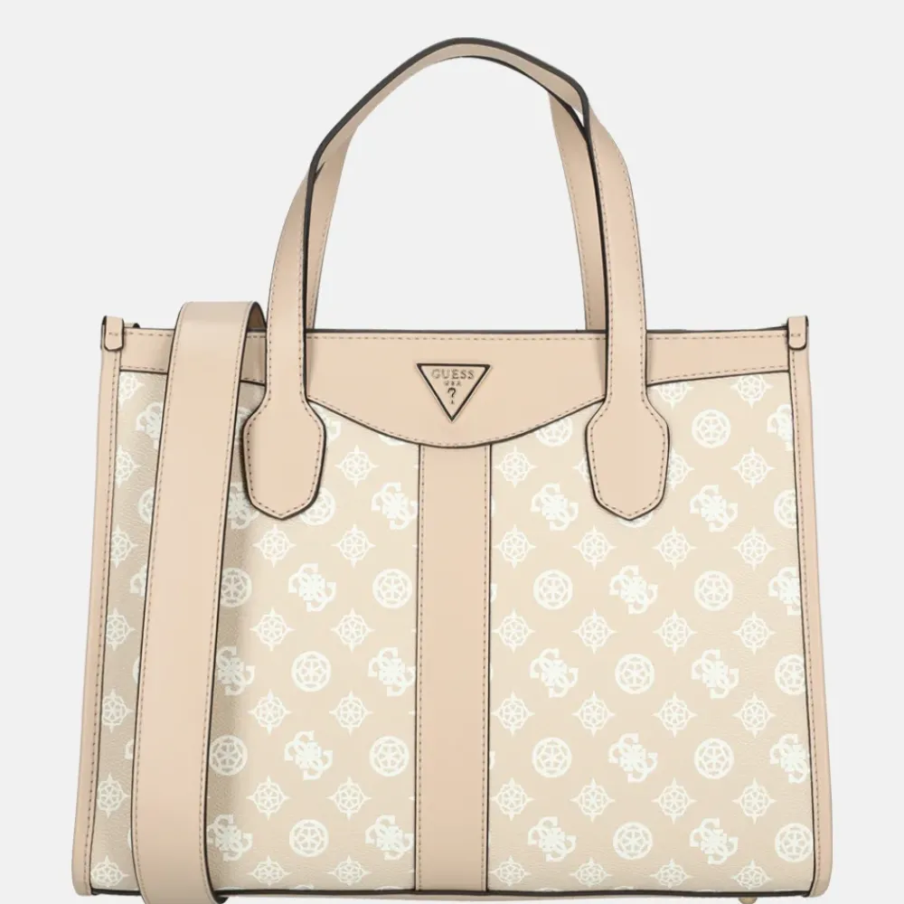Handtassen^Guess Silvana handtas sand logo