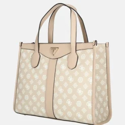 Handtassen^Guess Silvana handtas sand logo