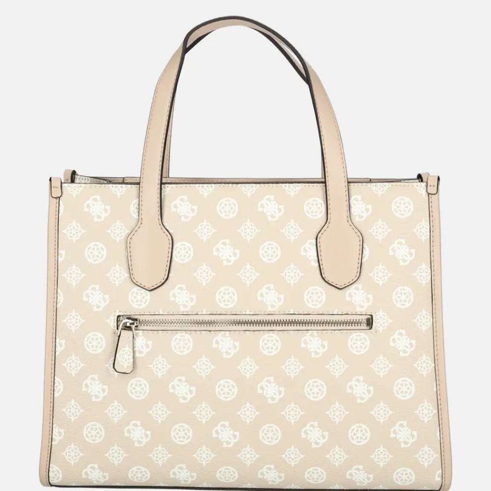 Handtassen^Guess Silvana handtas sand logo
