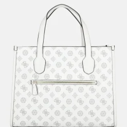 Handtassen^Guess Silvana handtas white logo