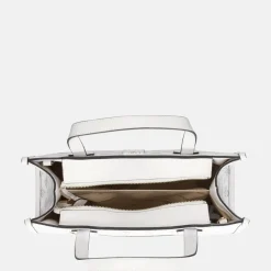 Handtassen^Guess Silvana handtas white logo
