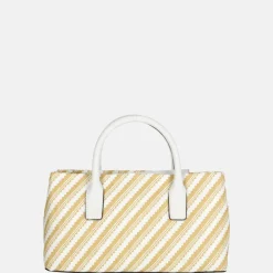 Handtassen^Guess Simona handtas natural/white