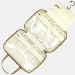 Toilettassen^Guess travelcase/beautycase latte logo