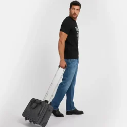 Handbagage Koffers^Guess Vezzola business trolley 15 inch dark black