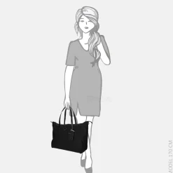 Handtassen^Guess Wave carry-on tote handtas L black