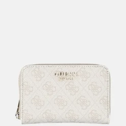 Dames Portemonnees^Guess Zamira portemonnee dark taupe logo