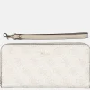 Dames Portemonnees^Guess Zamira ziparound portemonnee L dark taupe logo