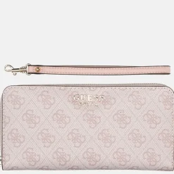 Dames Portemonnees^Guess Zamira ziparound portemonnee L orchid logo