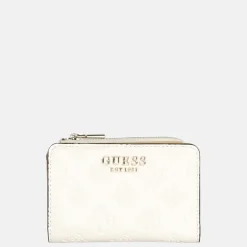 Pasjeshouders | Dames Portemonnees^Guess Zarela zip around pasjeshouder off white logo