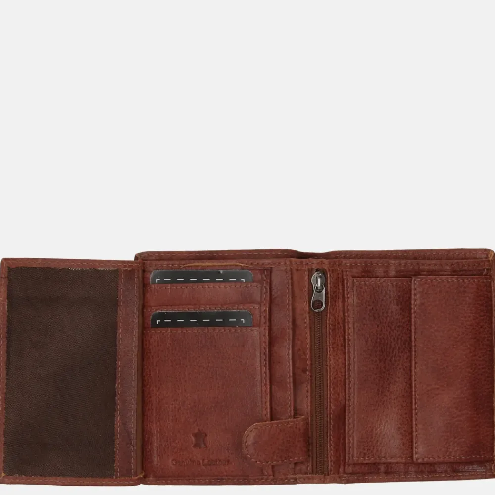 Heren Portemonnees^Hide & Stitches billfold dark cognac