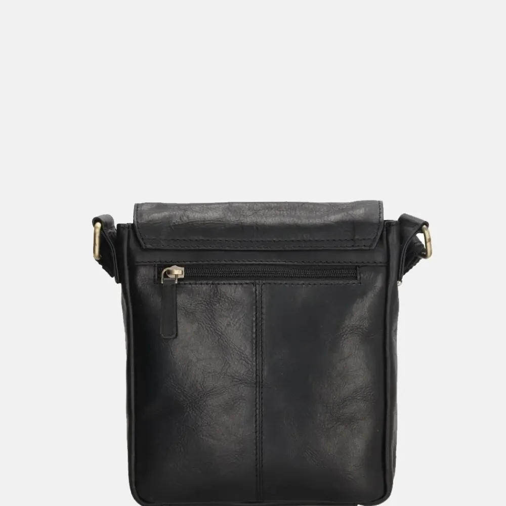 Schoudertassen^Hide & Stitches Columbia schoudertas zwart