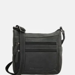 Crossbody Tassen^Hide & Stitches crossbody tas zwart