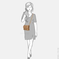 Crossbody Tassen^Hide & Stitches crossbody tas taupe