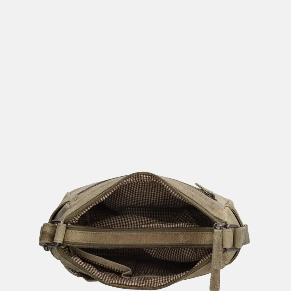Crossbody Tassen^Hide & Stitches crossbody tas donkerzand