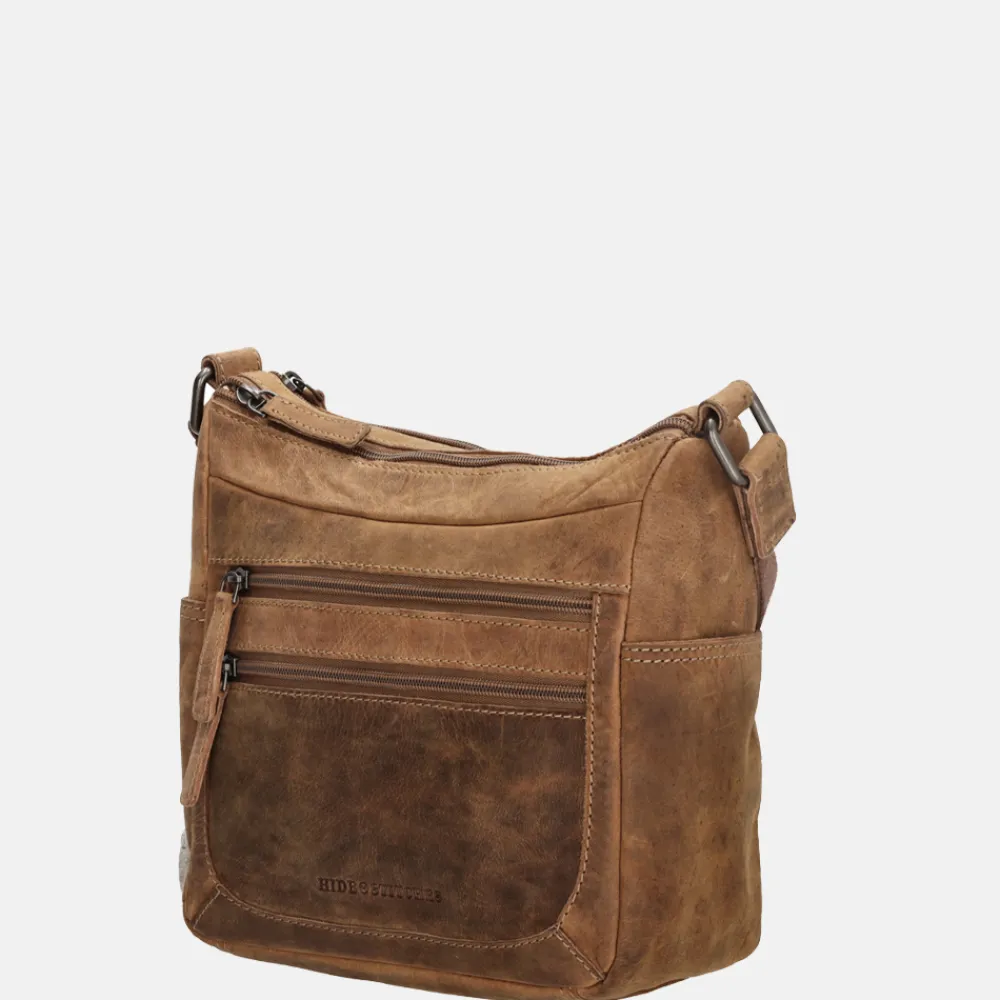 Crossbody Tassen^Hide & Stitches crossbody tas bruin