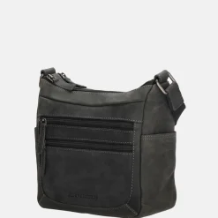 Crossbody Tassen^Hide & Stitches crossbody tas zwart