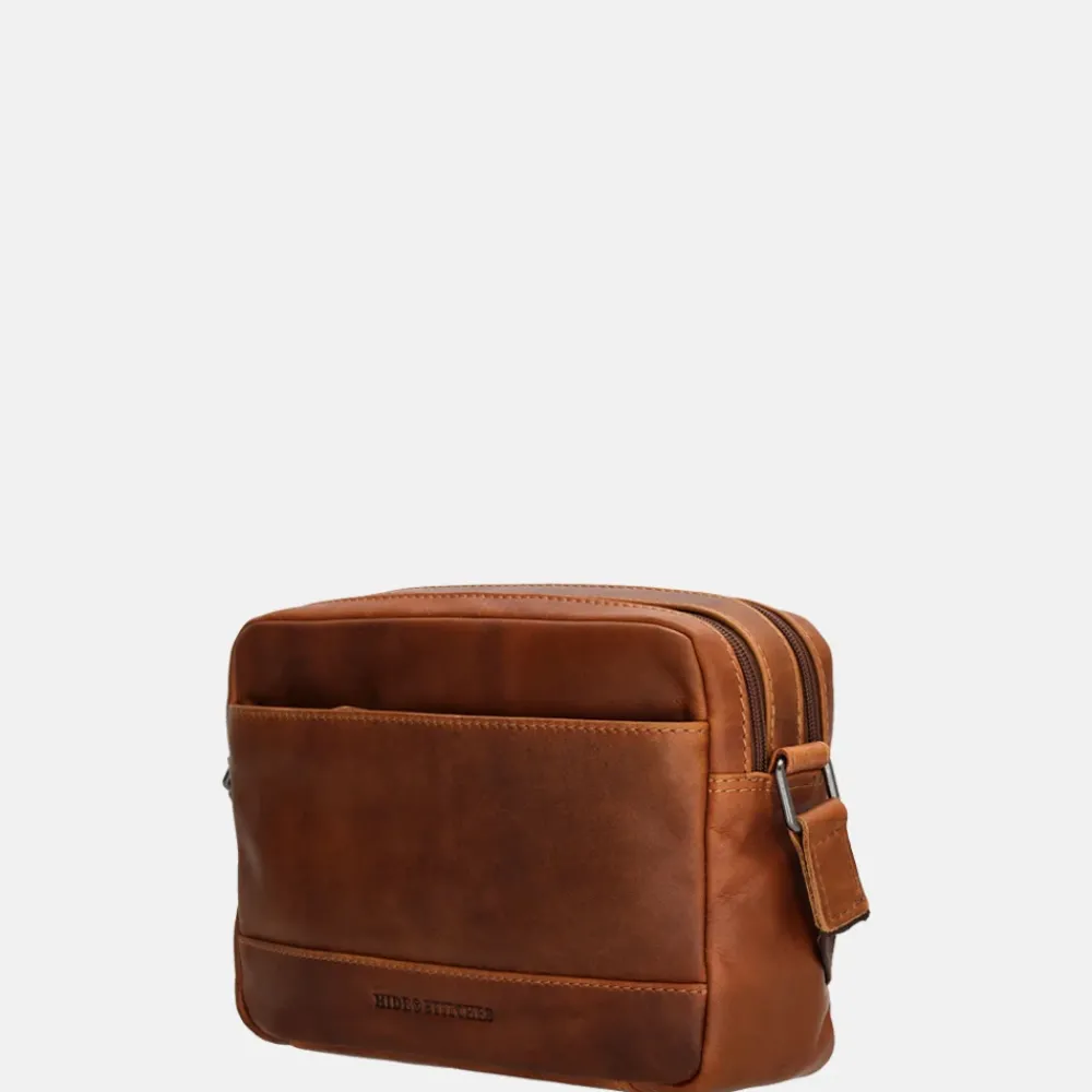 Crossbody Tassen^Hide & Stitches crossbody tas S cognac