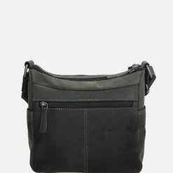 Crossbody Tassen^Hide & Stitches crossbody tas zwart