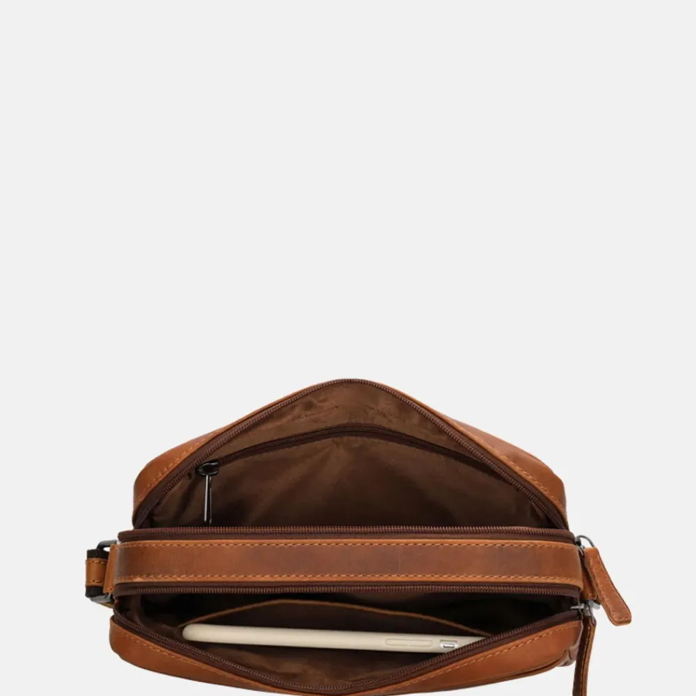 Crossbody Tassen^Hide & Stitches crossbody tas S cognac