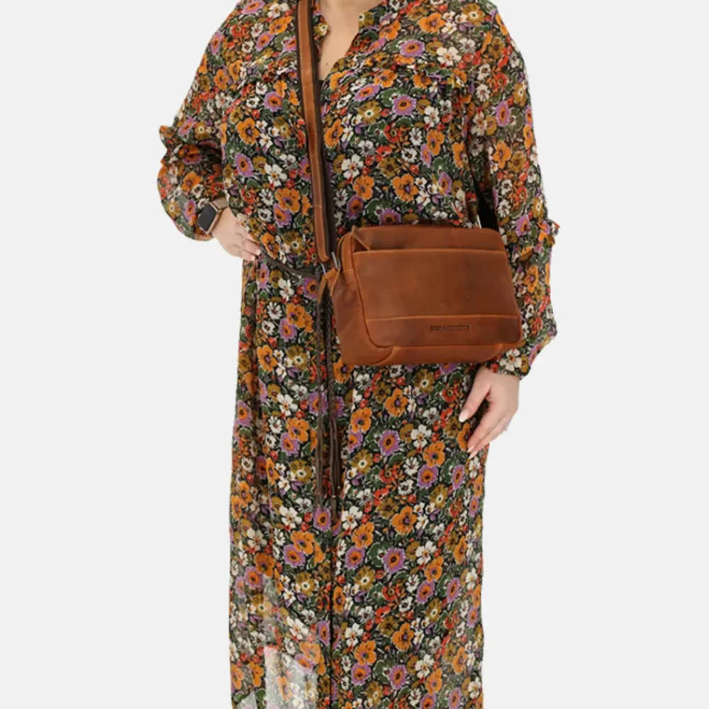 Crossbody Tassen^Hide & Stitches crossbody tas S cognac