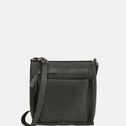 Crossbody Tassen^Hide & Stitches Idaho crossbody tas black