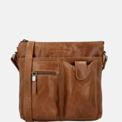 Crossbody Tassen^Hide & Stitches Idaho crossbody tas bruin
