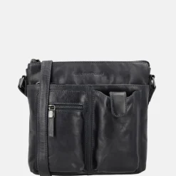 Crossbody Tassen^Hide & Stitches Idaho crossbody tas donkerblauw