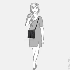 Crossbody Tassen^Hide & Stitches Idaho crossbody tas zwart