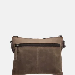 Schoudertassen^Hide & Stitches Idaho crossbody tas donkerbruin