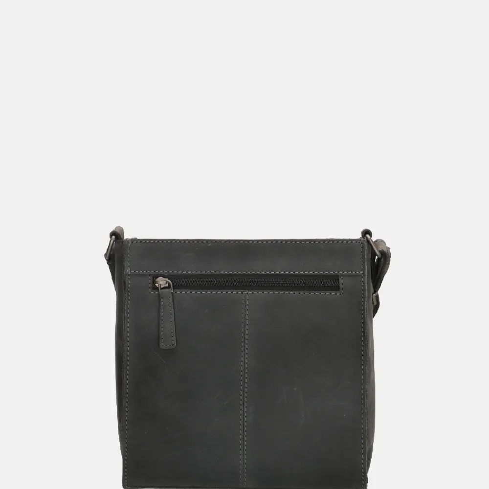 Crossbody Tassen^Hide & Stitches Idaho crossbody tas black