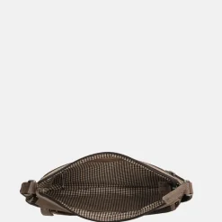 Schoudertassen^Hide & Stitches Idaho crossbody tas donkerbruin